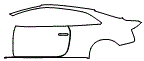 Door and Rear Fender Kit pattern for the 2017 Audi A5 Sport