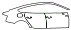 Rear Fender and Door Kit pattern for the 2025 Audi A5 (Previous Generation)