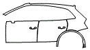 Door and Rear Fender Kit pattern for the 2025 Audi Q5 (Previous Generation)