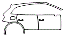 Rear Fender and Door Kit pattern for the 2025 Audi Q5 (Previous Generation)