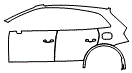 Rear Fender and Door Kit pattern for the 2025 Audi Q5 (Previous Generation)