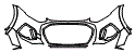 Bumper Kit pattern for the 2025 Audi Q5 (Previous Generation)