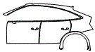 Door and Rear Fender Kit pattern for the 2025 Audi Q5 (Previous Generation)