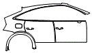 Door and Rear Fender Kit pattern for the 2025 Audi Q5 (Previous Generation)
