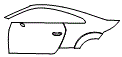 Door and Rear Fender Kit pattern for the 2023 Audi TT