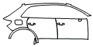 Door and Rear Fender Kit pattern for the 2019 Audi Q3