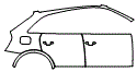 Door and Rear Fender Kit pattern for the 2016 Audi Q3