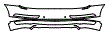 Rear Bumper Kit pattern for the 2016 Audi Q3
