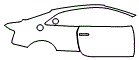 Door and Rear Fender Kit pattern for the 2013 Audi RS5 Avant