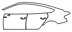 Door and Rear Fender Kit pattern for the 2025 Audi RS5 Sportback