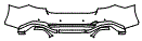 Rear Bumper Kit pattern for the 2026 Audi RS7