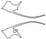 Rear Fender Kit pattern for the 2014 Audi RS7