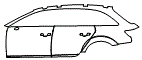 Door and Rear Fender Kit pattern for the 2017 Audi A4 allroad