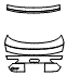 Trunk Lid Kit pattern for the 2016 Audi RS7