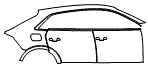 Door and Rear Fender Kit pattern for the 2021 Audi RS Q8