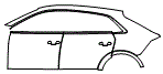Door and Rear Fender Kit pattern for the 2021 Audi RS Q8