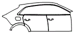 Door and Rear Fender Kit pattern for the 2021 Audi SQ8