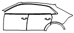 Door and Rear Fender Kit pattern for the 2021 Audi RS Q8