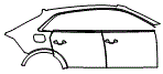 Door and Rear Fender Kit pattern for the 2021 Audi RS Q8