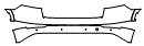 Rear Bumper Kit pattern for the 2021 Audi Q8