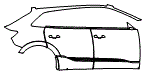 Door and Rear Fender Kit pattern for the 2023 Audi e-tron