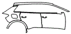 Rear Fender and Door Kit pattern for the 2026 Audi Q4 e-tron