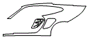 Rear Fender Kit pattern for the 2008 Porsche 911