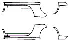 Rocker Panel Kit pattern for the 2013 Porsche 911