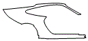 Rear Fender Kit pattern for the 2008 Porsche 911
