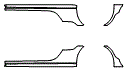 Rocker Panel Kit pattern for the 2014 Porsche 911