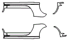 Rocker Panel Kit pattern for the 2017 Porsche 911