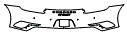 Rear Bumper Kit pattern for the 2017 Porsche 911
