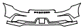 Rear Bumper Kit pattern for the 2018 Porsche 911
