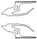 Rear Fender Kit pattern for the 2019 Porsche 911