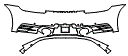 Rear Bumper Kit pattern for the 2020 Porsche 911 (992.1)