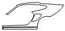 Rear Fender Kit pattern for the 2008 Porsche 911