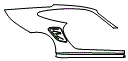 Rear Fender Kit pattern for the 2008 Porsche 911