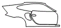 Door and Rear Fender Kit pattern for the 2005 Porsche 911