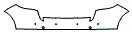 Rear Bumper Kit pattern for the 2013 Porsche Cayenne