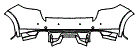 Rear Bumper Kit pattern for the 2013 Porsche Cayenne