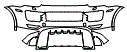 Bumper Kit pattern for the 2015 Porsche Cayenne