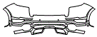 Rear Bumper Kit pattern for the 2015 Porsche Cayenne