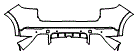 Rear Bumper Kit pattern for the 2019 Porsche Cayenne