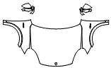 Full Hood, Fender and Mirror Kit pattern for the 2019 Porsche Cayenne