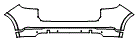 Rear Bumper Kit pattern for the 2019 Porsche Cayenne