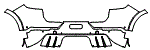 Rear Bumper Kit pattern for the 2020 Porsche Cayenne