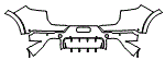 Rear Bumper Kit pattern for the 2020 Porsche Cayenne