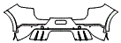 Rear Bumper Kit pattern for the 2020 Porsche Cayenne