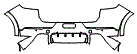 Rear Bumper Kit pattern for the 2020 Porsche Cayenne