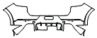 Rear Bumper Kit pattern for the 2020 Porsche Cayenne